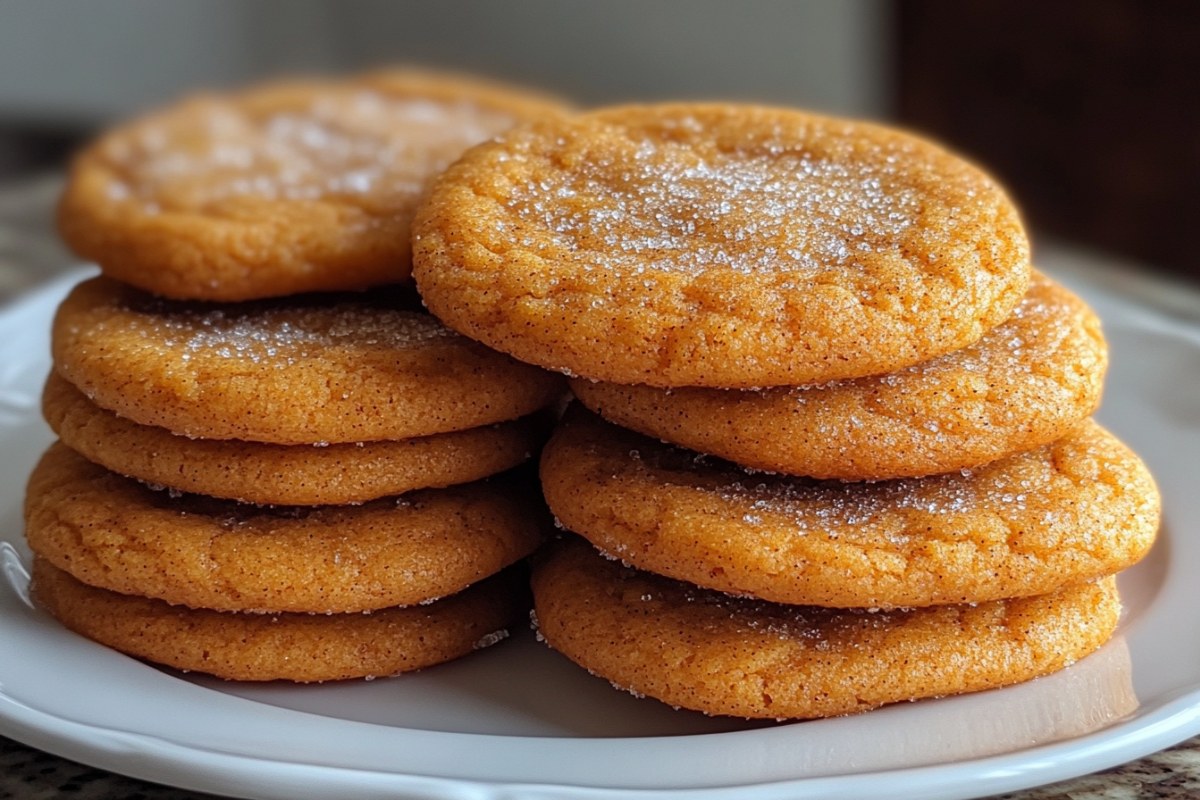 Soft pumpkin spice sugar cookies with cream cheese frosting